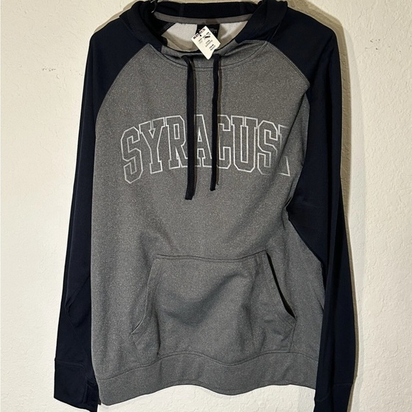 Men’s Large Gray Syracuse Orange Pullover Hoodie Sweatshirt NWT New With Tags - Picture 1 of 4